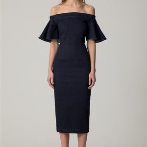 Denim off the shoulder dress